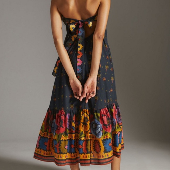 Anthropologie farm rio embroidered maxi dress - Picture 3 of 16